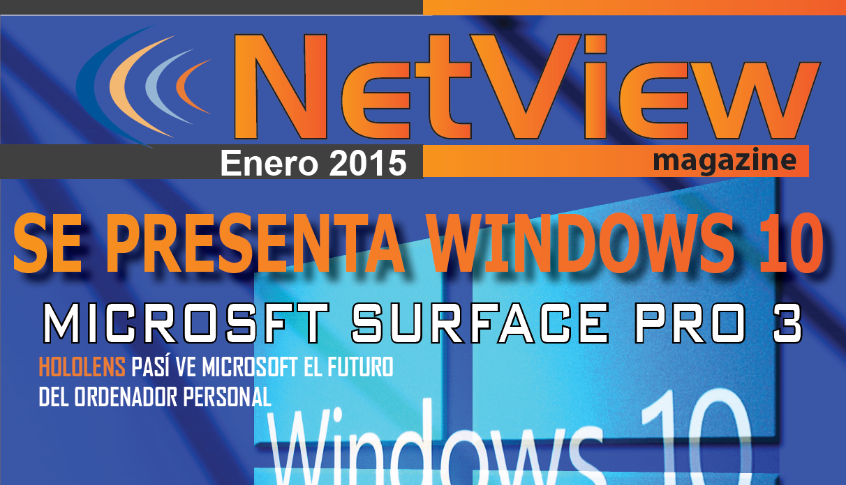 Portada revista netview "Se Presenta Windows 10"
